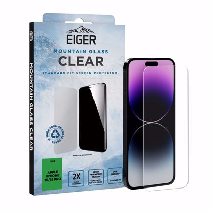 Picture of Eiger Eiger Mountain Glass CLEAR Screen Protector GRS for Apple iPhone 16/15/15 Pro